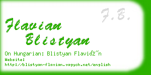 flavian blistyan business card